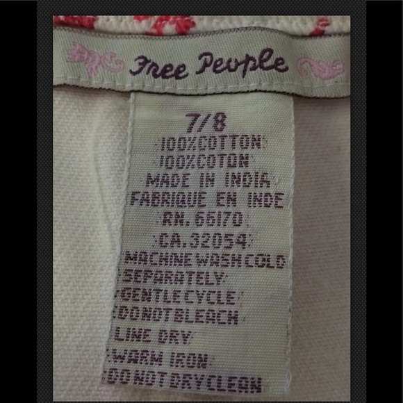 FREE PEOPLE Toile Red Ivory Cotton A Line Skirt - Picture 6 of 6